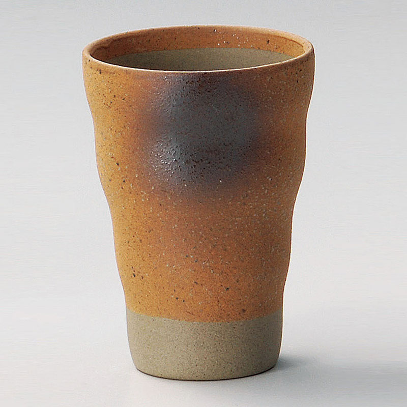 山万 32936-470 赤しがらき波タンブラー 1個（ご注文単位1個）【直送品】