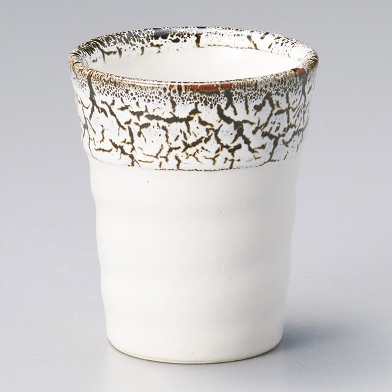 山万 32814-450 粉引黒流しフリーカップ 1個（ご注文単位1個）【直送品】