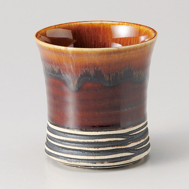 山万 33110-170 飴釉ぐいっと焼酎カップ 1個(ご注文単位1個)【直送品】