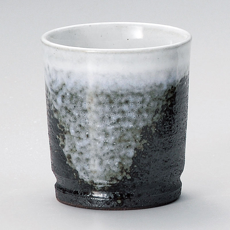 山万 33205-650 白流しロックカップ(萬古焼) 1個（ご注文単位1個）【直送品】