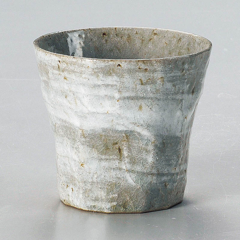 山万 33233-310 青磁ハケ手折ロックグラス 1個（ご注文単位1個）【直送品】