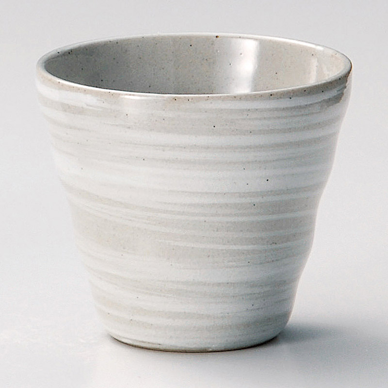 山万 33235-310 透明粉引ねじりロックグラス 1個（ご注文単位1個）【直送品】