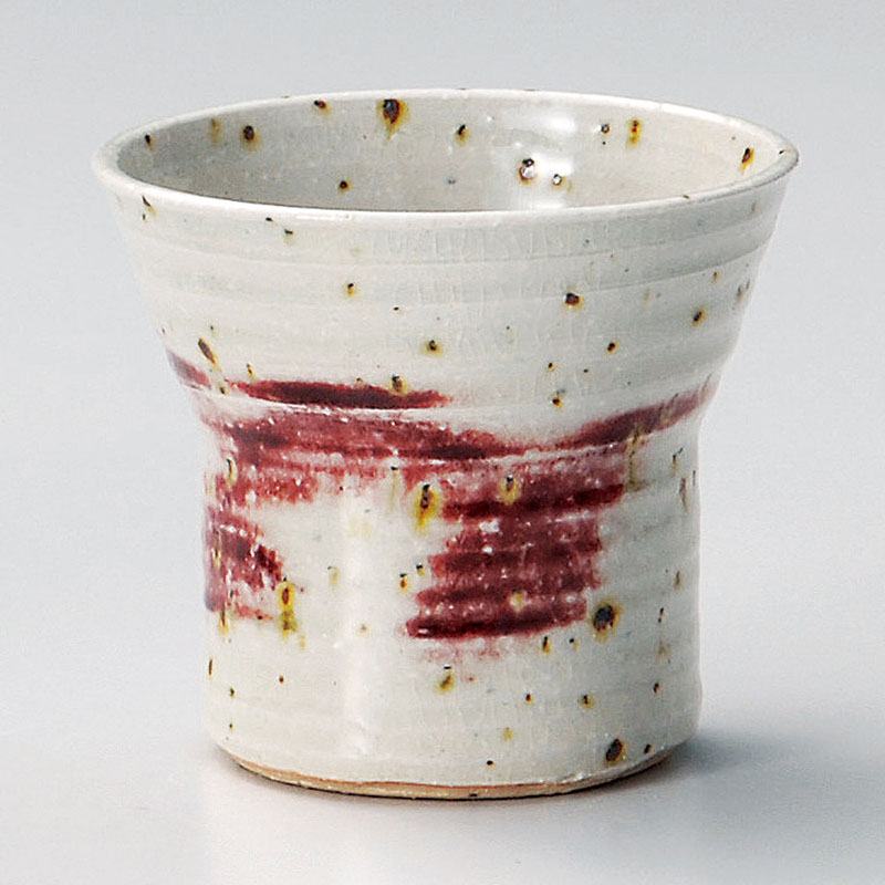 山万 33308-660 赤絵カップ(信楽焼) 1個（ご注文単位1個）【直送品】