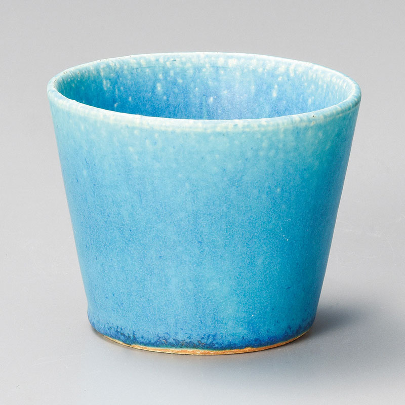 山万 33310-660 トルコブルー焼酎カップ(信楽焼 1個（ご注文単位1個）【直送品】