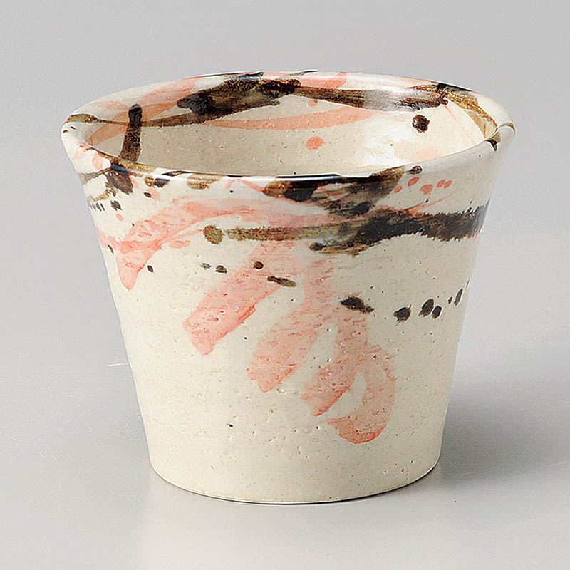 山万 33131-570 トビ紅釉焼酎カップ 1個（ご注文単位1個）【直送品】