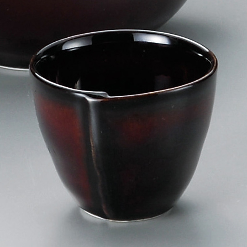 山万 33432-310 うるしブラウン冷酒盃 1個(ご注文単位1個)【直送品】