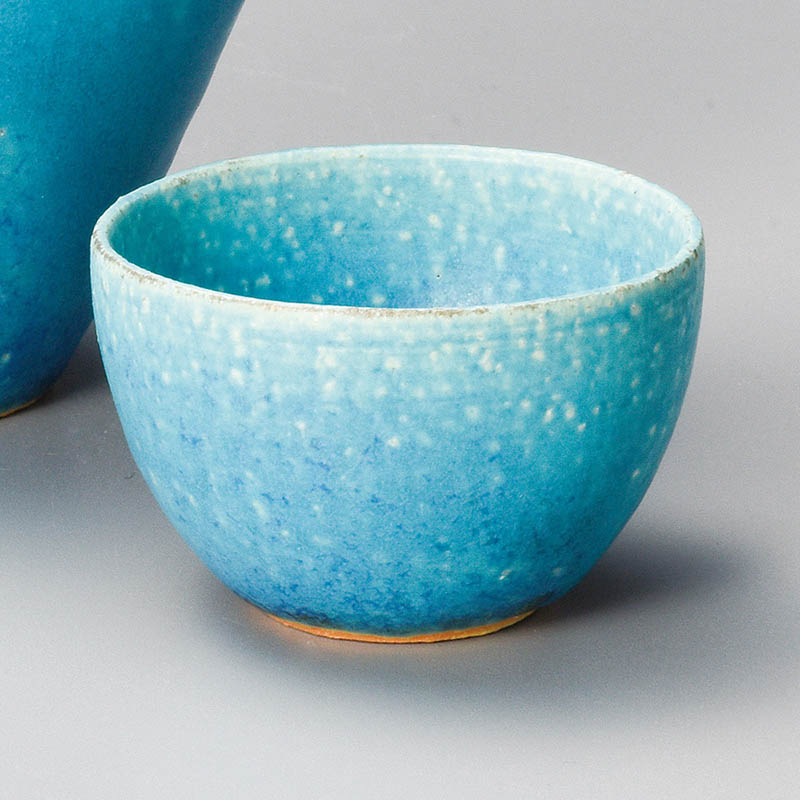 山万 33440-660 トルコブルーぐい呑(信楽焼) 1個(ご注文単位1個)【直送品】