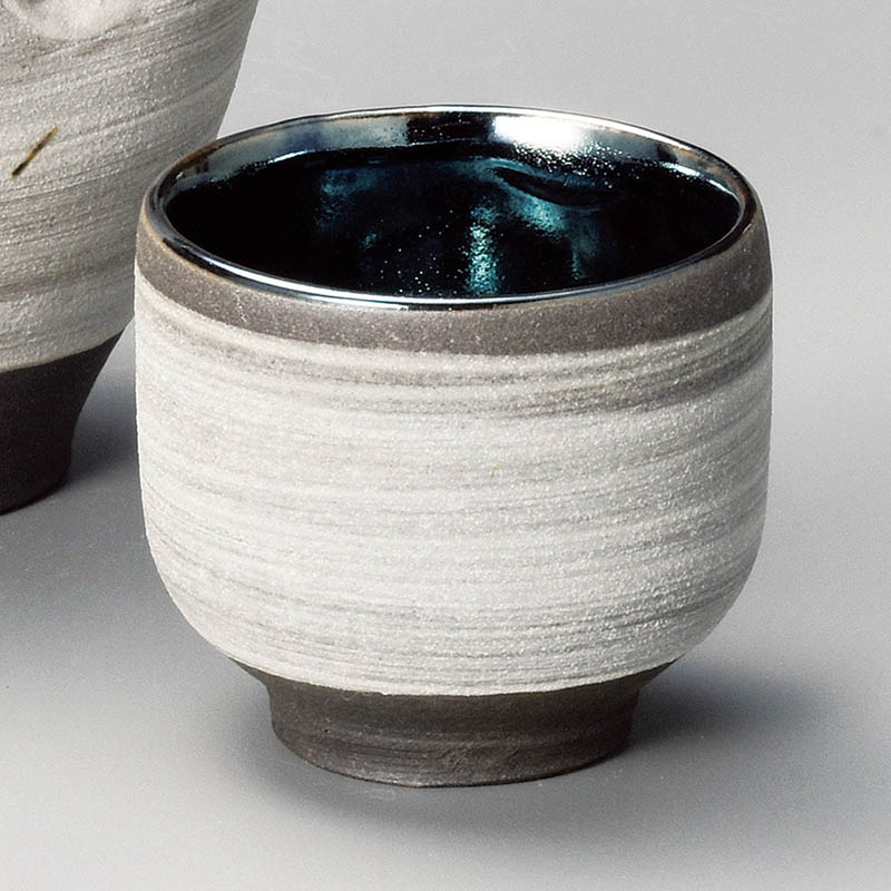 山万 33442-660 光彩白化粧ぐい呑(長(信楽焼 1個(ご注文単位1個)【直送品】