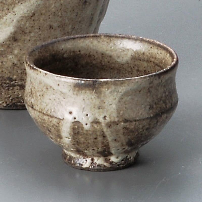 山万 33503-660 灰釉ぐい呑(信楽焼) 1個(ご注文単位1個)【直送品】