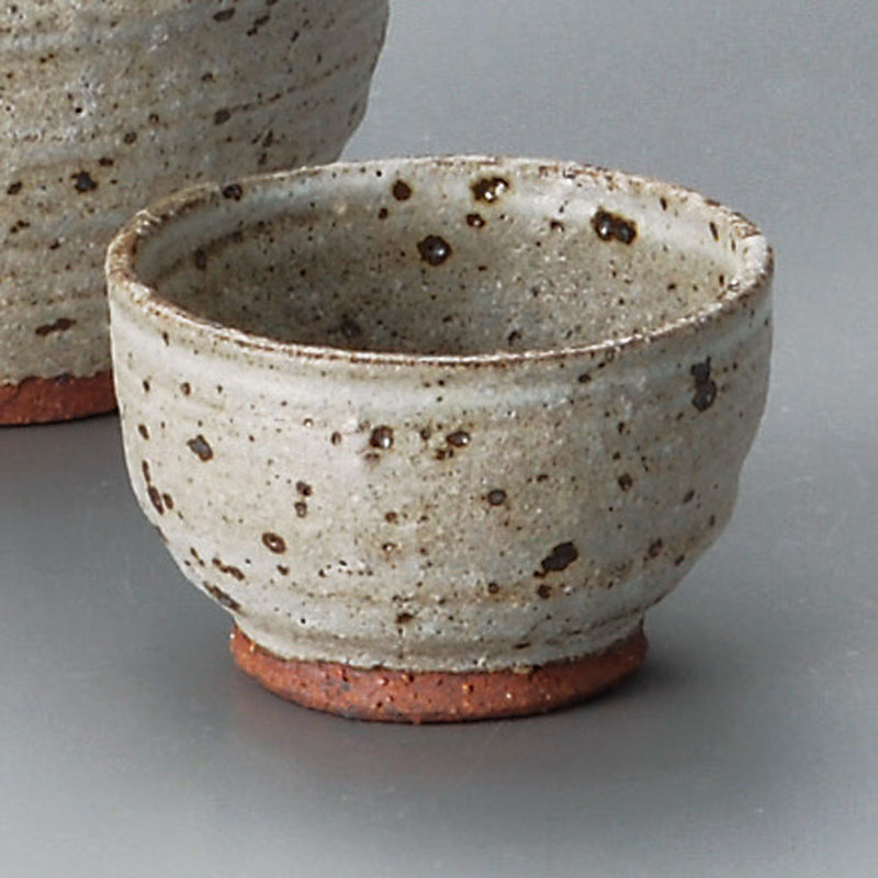 山万 33515-660 灰みかげぐい呑(信楽焼) 1個(ご注文単位1個)【直送品】