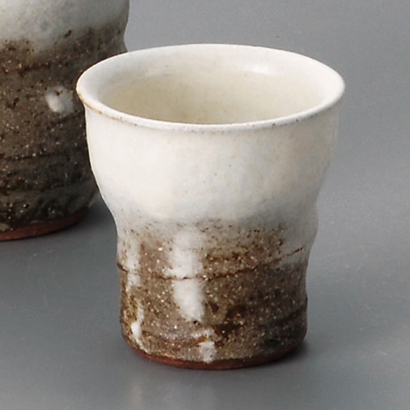 山万 33507-660 灰釉粉引ぐい呑(信楽焼) 1個(ご注文単位1個)【直送品】