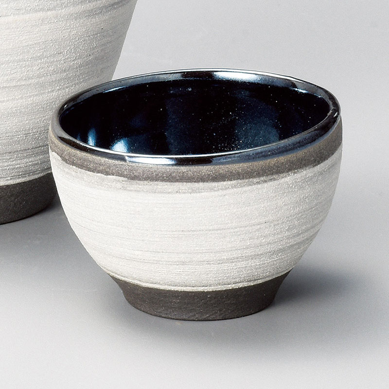 山万 33527-660 光彩白化粧ぐい呑(浅(信楽焼 1個(ご注文単位1個)【直送品】