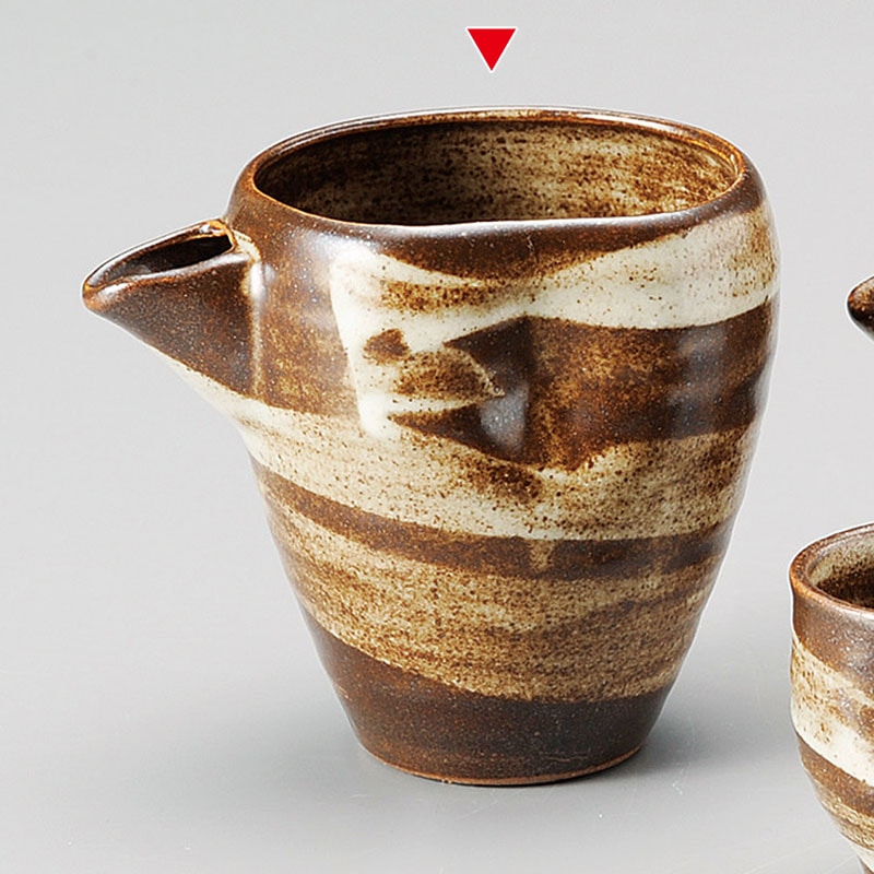 山万 33604-310 益子刷毛目冷酒器(大) 1個（ご注文単位1個）【直送品】