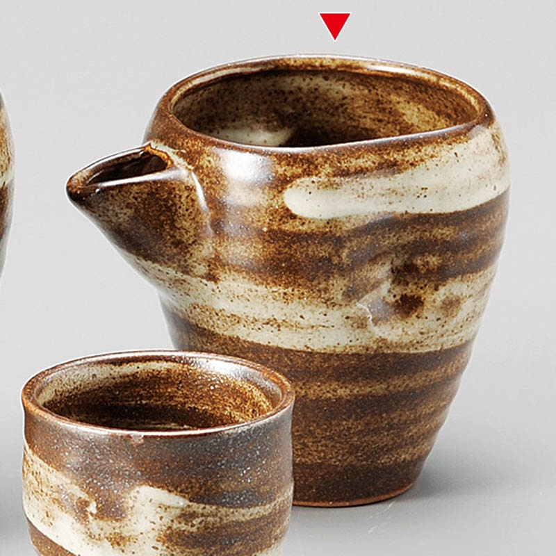 山万 33605-310 益子刷毛目冷酒器(小) 1個（ご注文単位1個）【直送品】