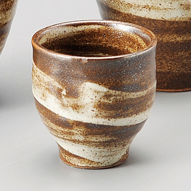 山万 33606-310 益子刷毛目冷酒盃 1個(ご注文単位1個)【直送品】