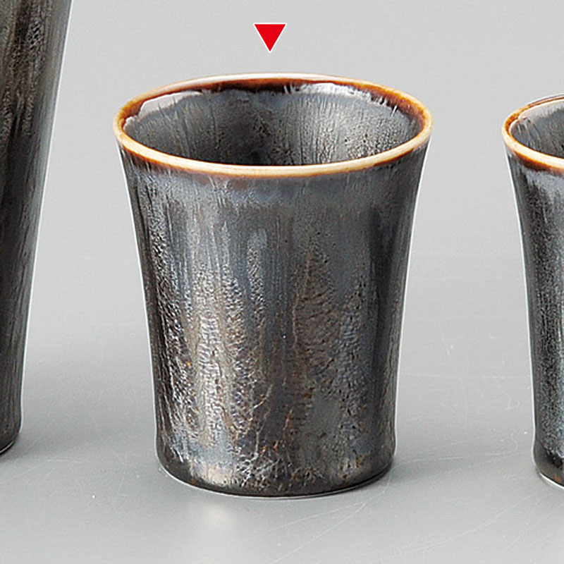 山万 33611-170 くじゃく釉切立盃 大 1個（ご注文単位1個）【直送品】