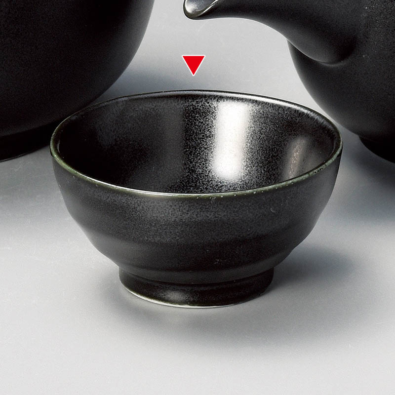 山万 33658-460 黒マット平盃 1個(ご注文単位1個)【直送品】