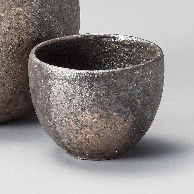 山万 33710-660 窯変ぐい飲み(信楽焼) 1個(ご注文単位1個)【直送品】