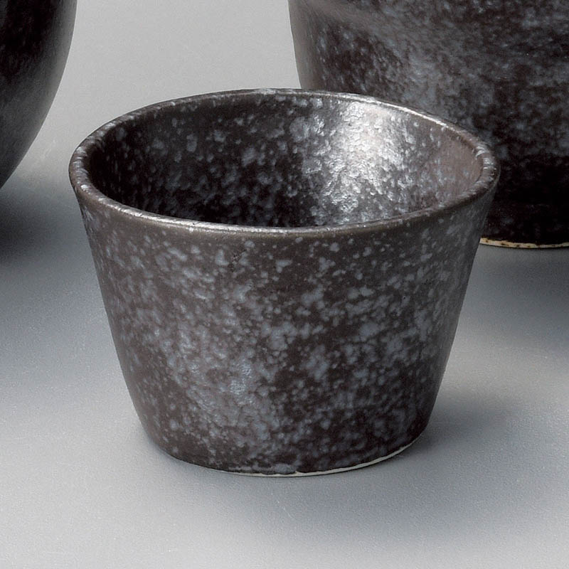 山万 33727-020 銀黒小ぐい呑 1個(ご注文単位1個)【直送品】