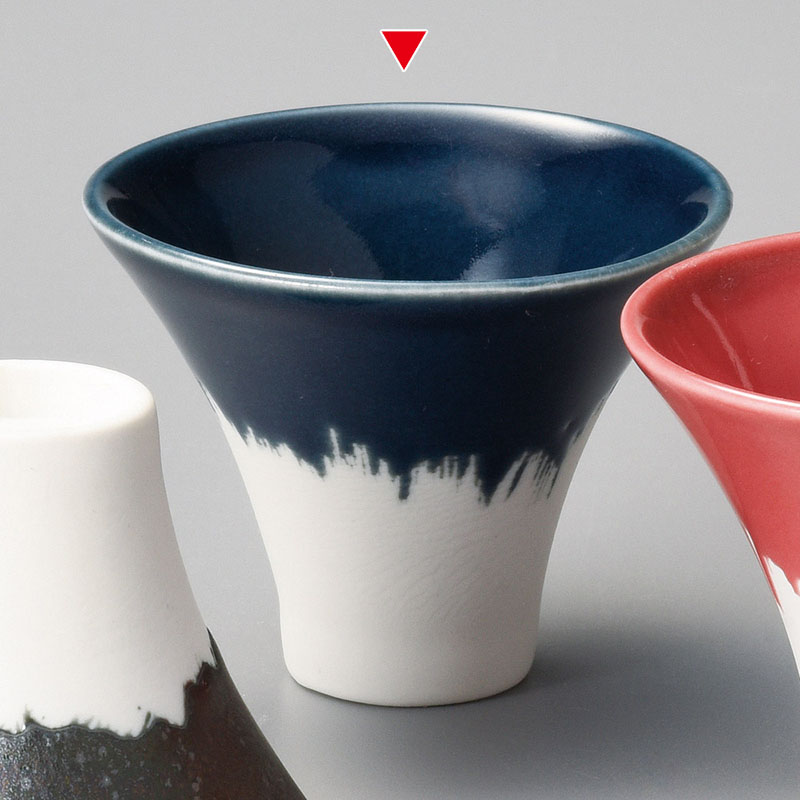 山万 33755-230 富士型ぐい呑 ルリ釉 1個（ご注文単位1個）【直送品】