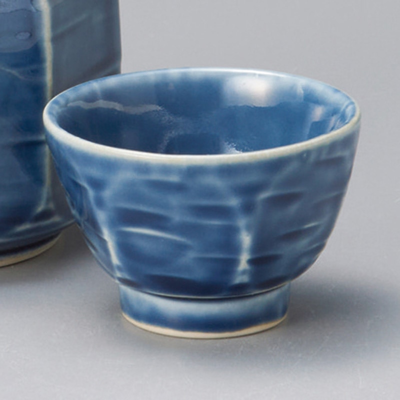 山万 33827-450 八角藍色盃 1個（ご注文単位1個）【直送品】