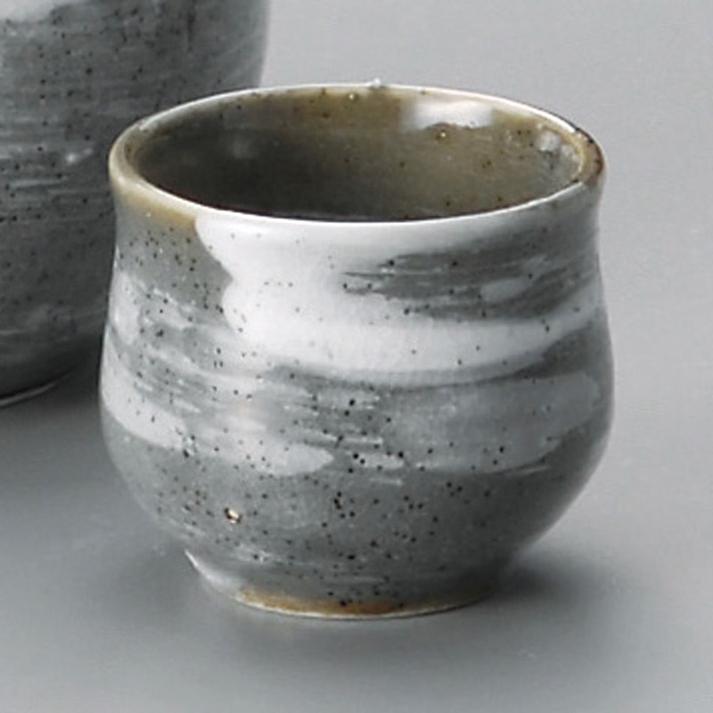 山万 33851-190 灰釉白刷毛目盃 1個（ご注文単位1個）【直送品】