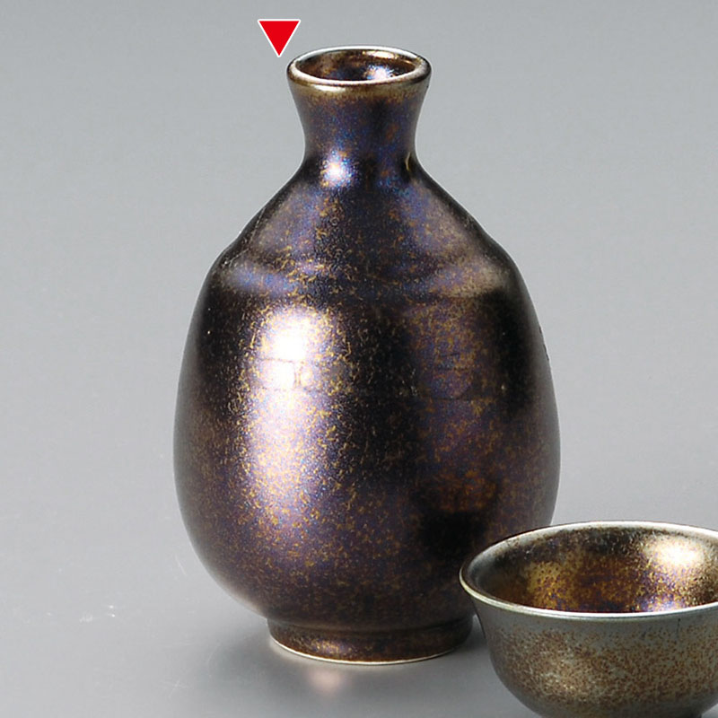 山万 33834-460 虹彩徳利(黒) 1個（ご注文単位1個）【直送品】