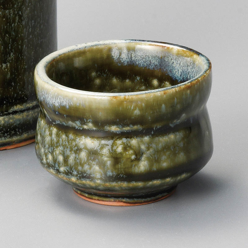 山万 34308-230 織部竹型ぐい呑 1個（ご注文単位1個）【直送品】