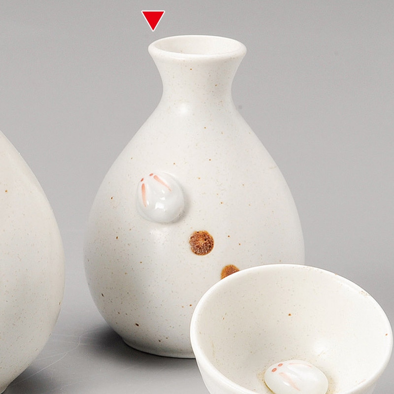 山万 34029-460 うさぎ徳利(白)小 1個（ご注文単位1個）【直送品】