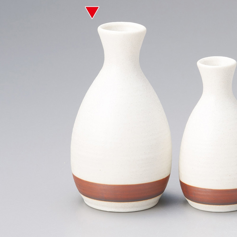 山万 34043-190 白結晶ライン2合徳利 1個（ご注文単位1個）【直送品】