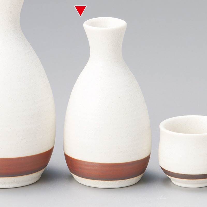 山万 34044-190 白結晶ライン1合徳利 1個（ご注文単位1個）【直送品】