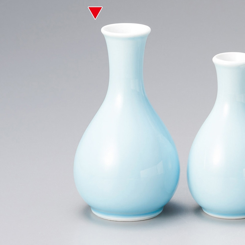 山万 33945-550 水青磁塗分け玉型徳利(大) 1個（ご注文単位1個）【直送品】