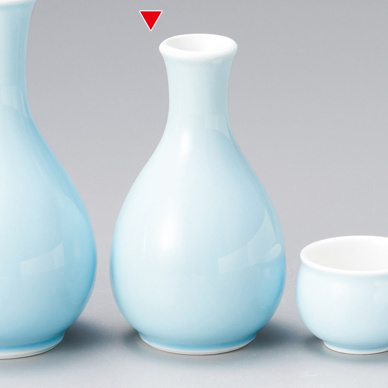 山万 33946-550 水青磁塗分け玉型徳利(小) 1個（ご注文単位1個）【直送品】