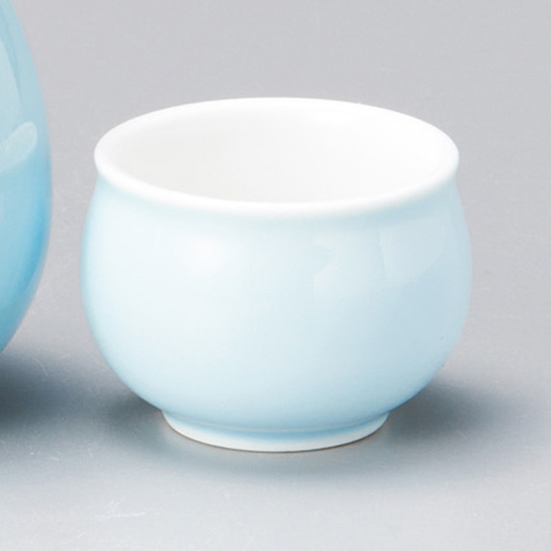 山万 33947-550 水青磁塗分け反ぐい呑み 1個（ご注文単位1個）【直送品】