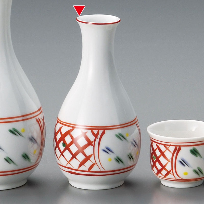 山万 33915-580 赤絵間取徳利(小) 1個（ご注文単位1個）【直送品】