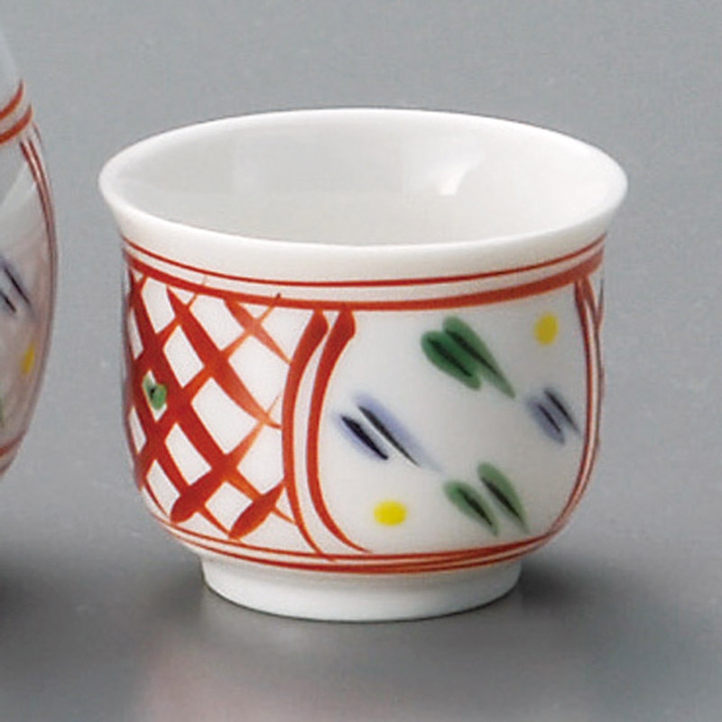 山万 33916-580 赤絵間取ぐい呑 1個（ご注文単位1個）【直送品】