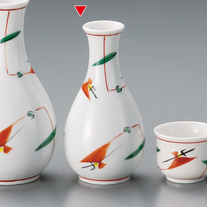 山万 33918-550 赤絵つゆ草徳利(小) 1個（ご注文単位1個）【直送品】