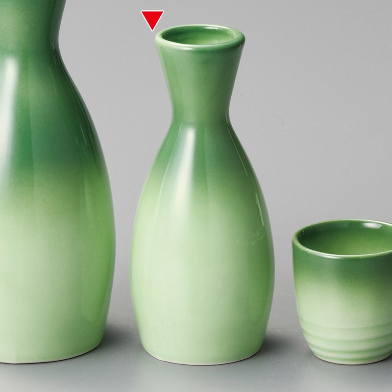 山万 33949-550 緑彩徳利(小) 1個（ご注文単位1個）【直送品】