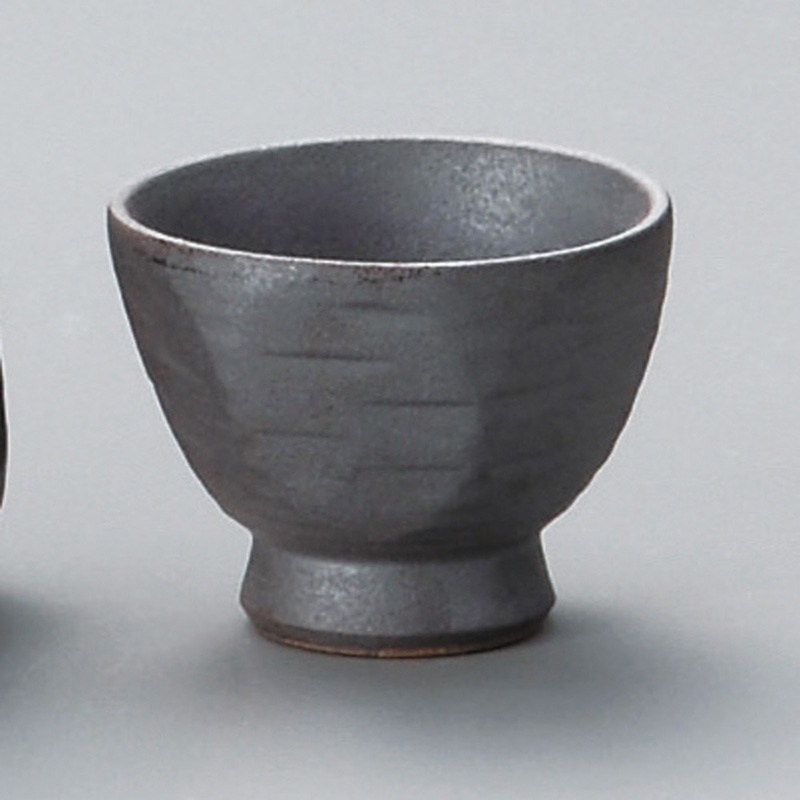 山万 34012-310 八角錆黒盃 1個（ご注文単位1個）【直送品】