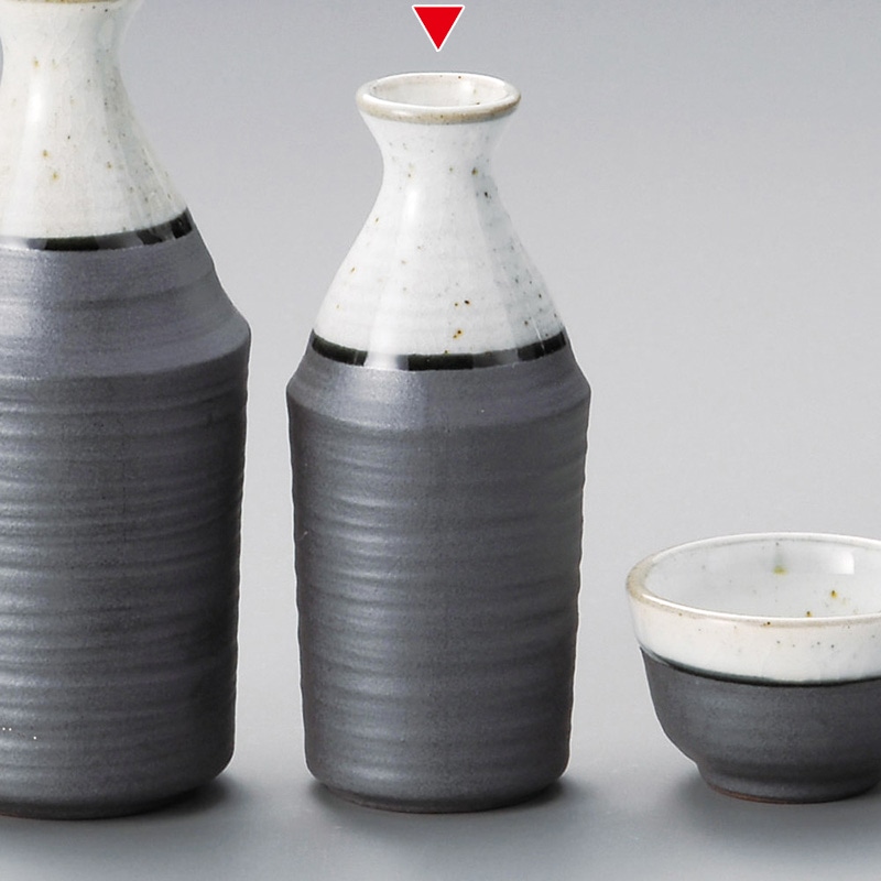 山万 34023-230 鉄釉粉引駒型小徳利 1個（ご注文単位1個）【直送品】
