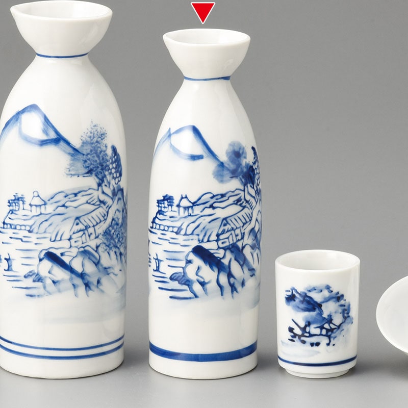 山万 34202-310 染付山水本2号徳利 1個（ご注文単位1個）【直送品】