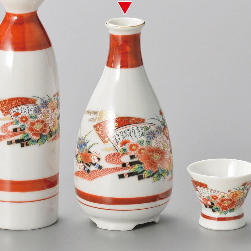 山万 34205-310 花イカダ九谷徳利 1個（ご注文単位1個）【直送品】