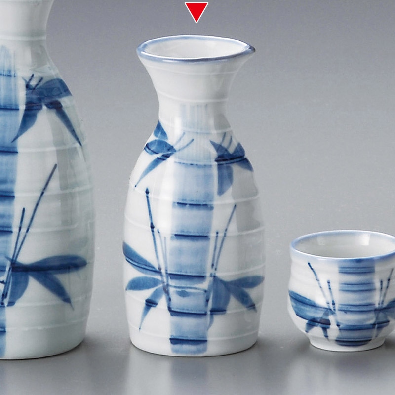 山万 34111-310 青地ウズ竹小徳利 1個（ご注文単位1個）【直送品】