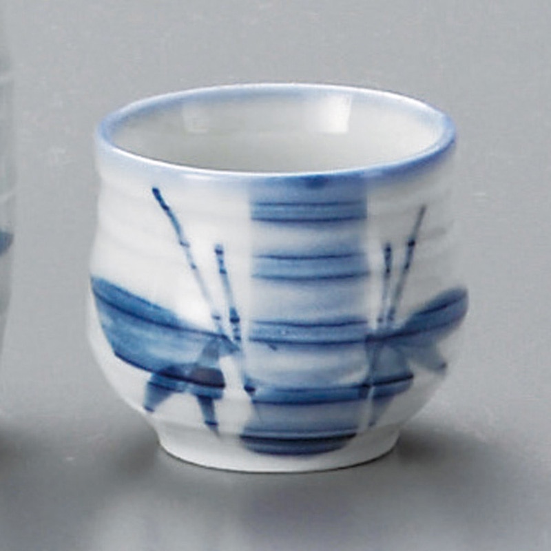 山万 34112-310 青地ウズ竹盃 1個（ご注文単位1個）【直送品】