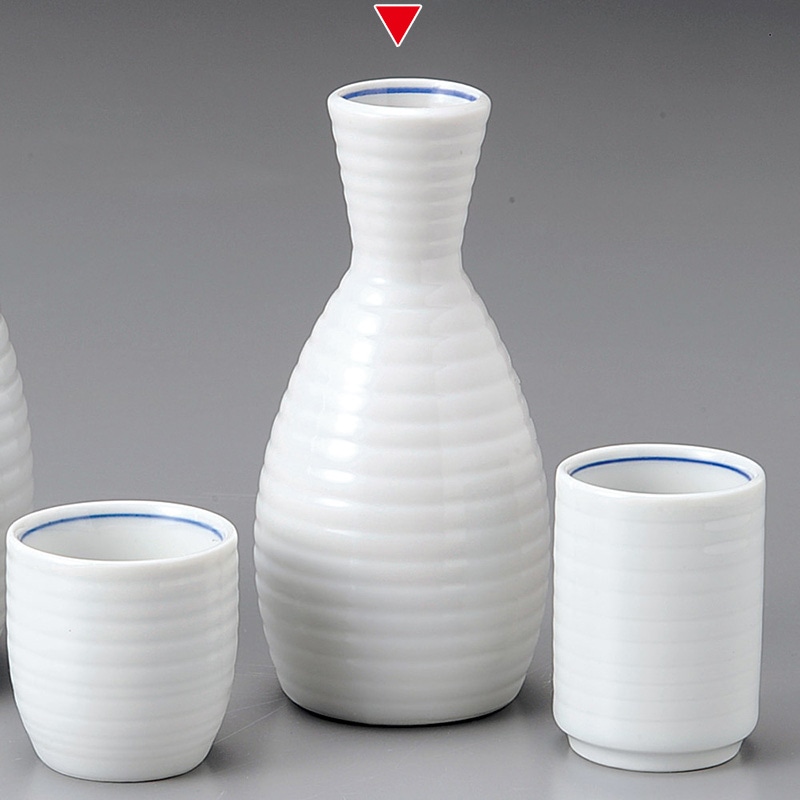 山万 34218-310 白千段小徳利 1個（ご注文単位1個）【直送品】