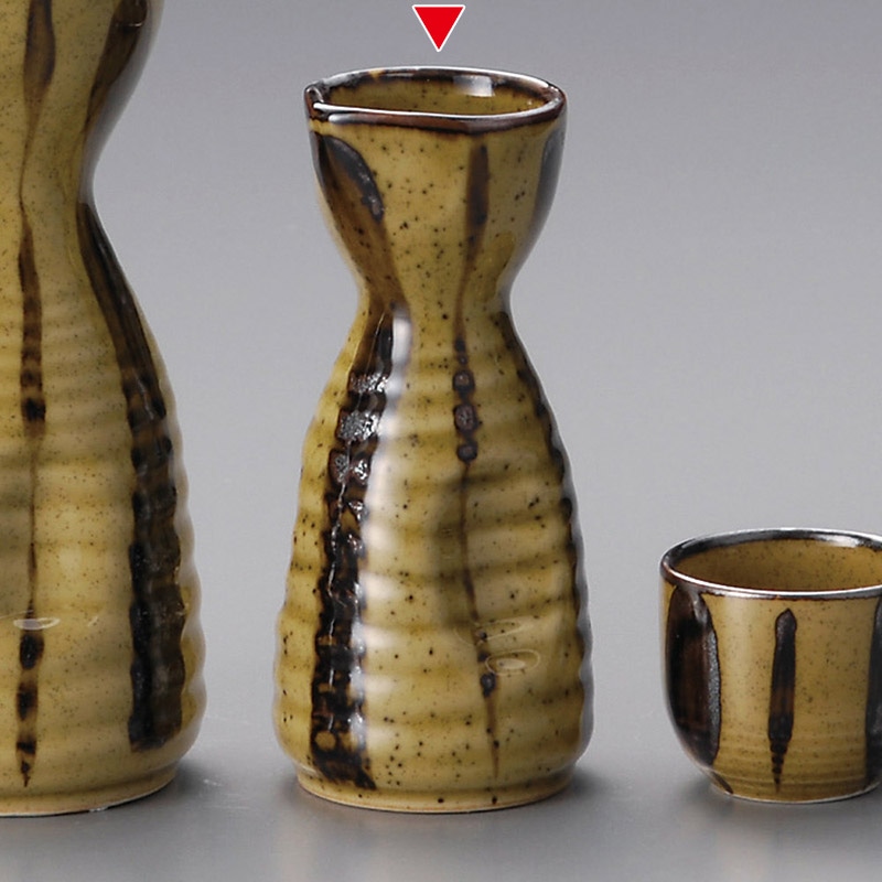 山万 34141-310 金茶十草小徳利 1個（ご注文単位1個）【直送品】