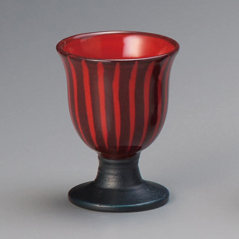 山万 34520-130 赤十草高台冷酒杯 1個（ご注文単位1個）【直送品】