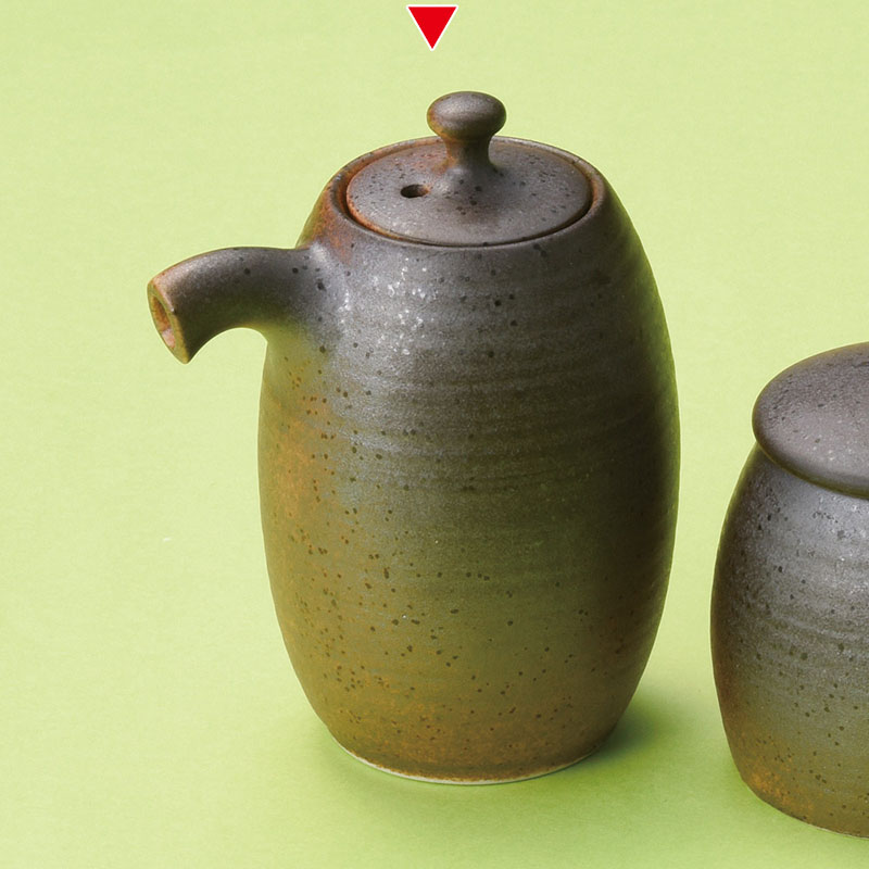 山万 34731-440 黒備前吹きしょう油差し 1個(ご注文単位1個)【直送品】