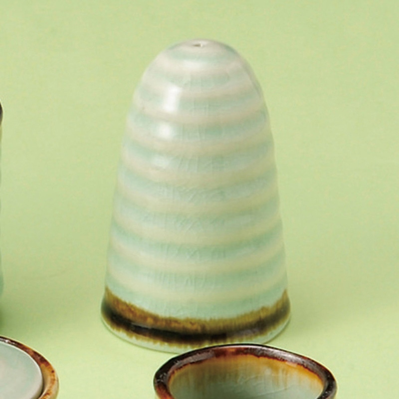 山万 34817-550 ビードロ灰釉渕錆筒型ふりかけ 1個(ご注文単位1個)【直送品】