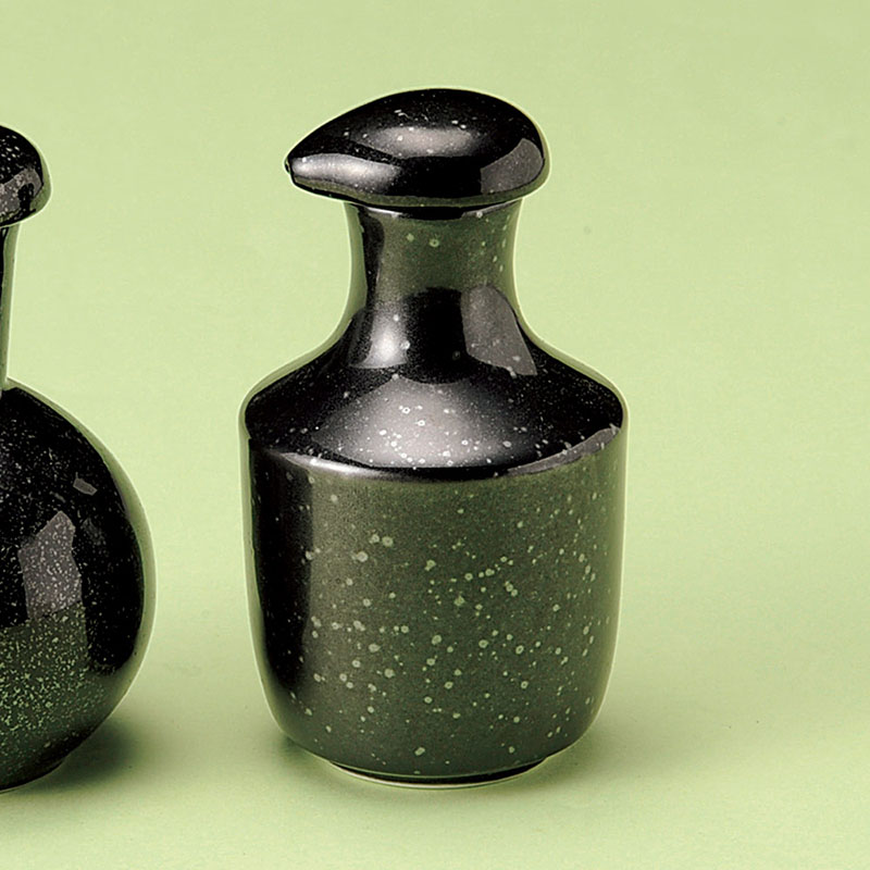山万 34924-290 黒結晶駒醤油差し(ミニ) 1個(ご注文単位1個)【直送品】